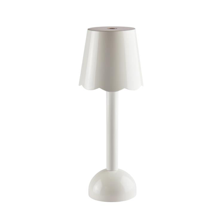 White Scallop Rechargeable LED Lamp