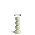 Small Sage Bobbin Lacquered Lamp Base & Rechargeable Bulb - 19cm