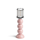Small Mauve Bobbin Lacquered Lamp Base & Rechargeable Bulb - 19cm
