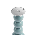 Kleiner Chambrayfarbener Bobbin-Lampenfuß & wiederaufladbare Glühbirne - 19cm