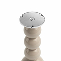 Small Cappuccino Bobbin Lacquered Lamp Base & Rechargeable Bulb - 19cm
