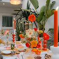 Orange Wax LED Candles - Set of 2 - Addison Ross Ltd UK