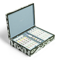 Ikat Green Lacquered Mahjong Set