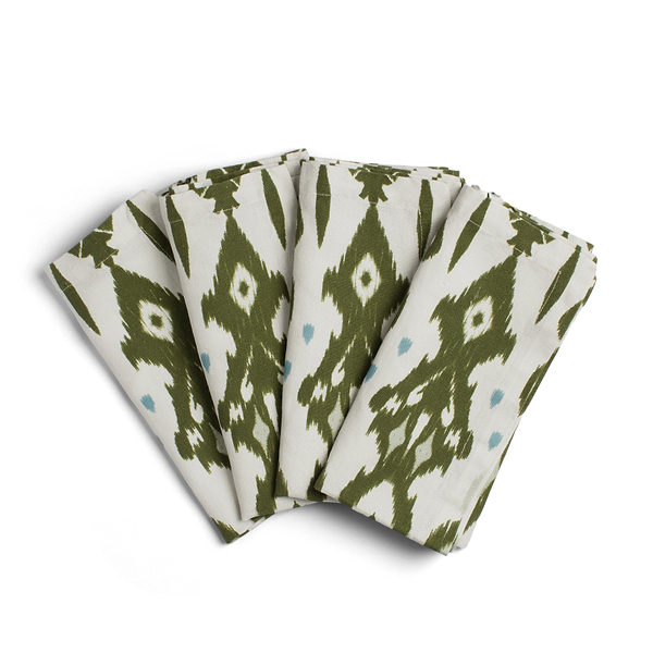 Ikat Khaki Napkins - Set of 4