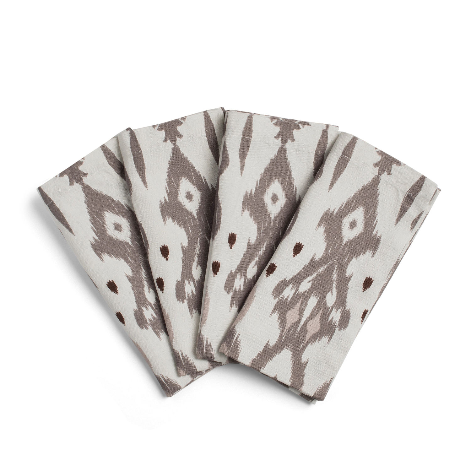 Ikat Mink Napkins - Set of 4