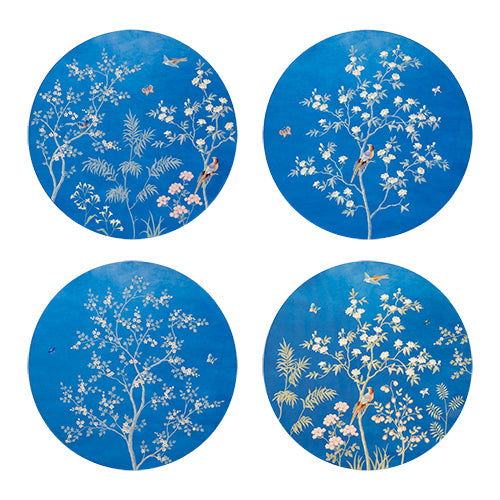 Niebieskie podkładki Chinoiserie - zestaw 4 sztuk
