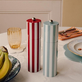 Burgundy Striped Column Salt tai Pepper Mill