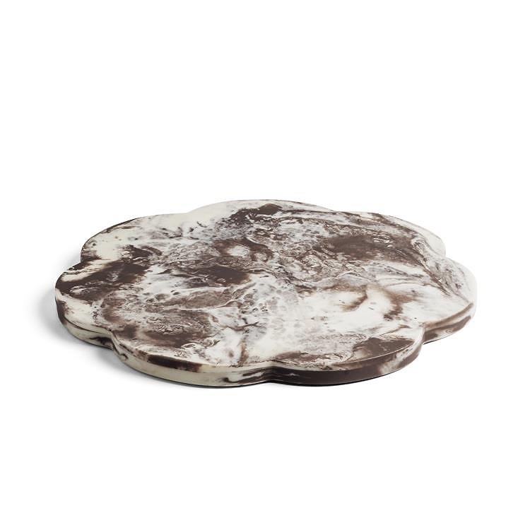 Scallop Resin Board Chocolate