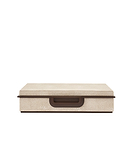 Large Ecru Faux Shagreen Box