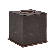 Anthracite Faux Shagreen Tissue Box
