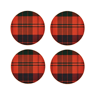 Ross Tartan Coasters- Set ta’ 4