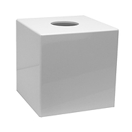 White Square Tissue Box