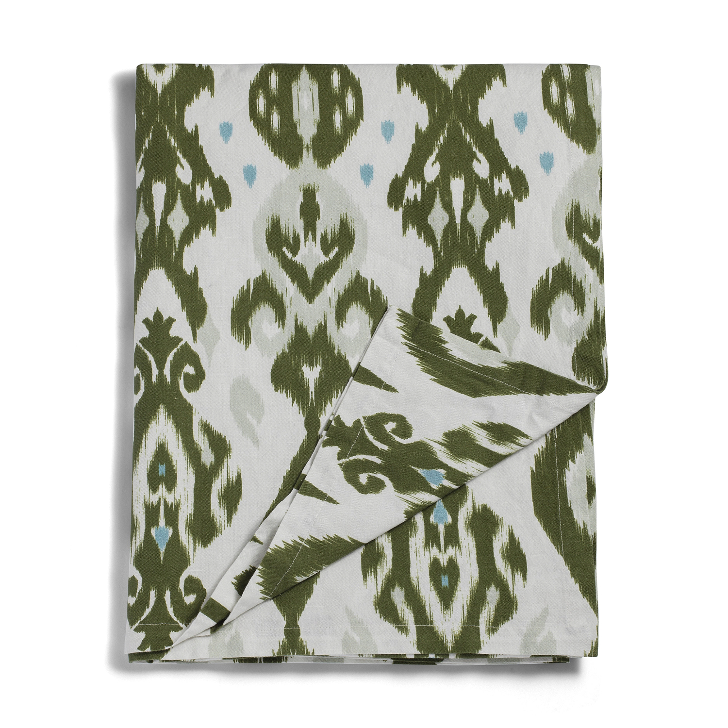 Ikat Khaki Linen Tablecloth