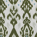 Ikat Khaki Linen Tablecloth
