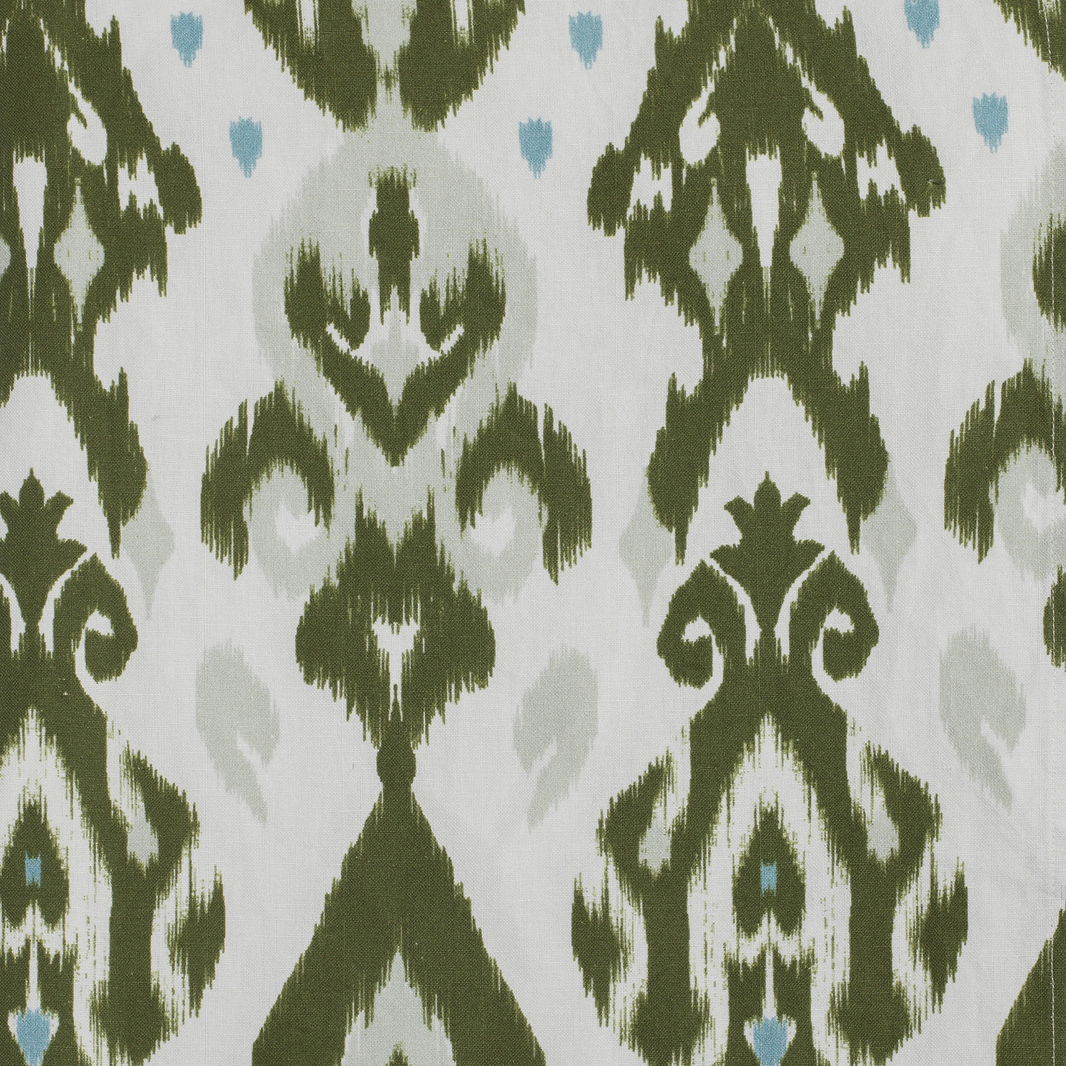 Ikat Khaki Linen Tablecloth