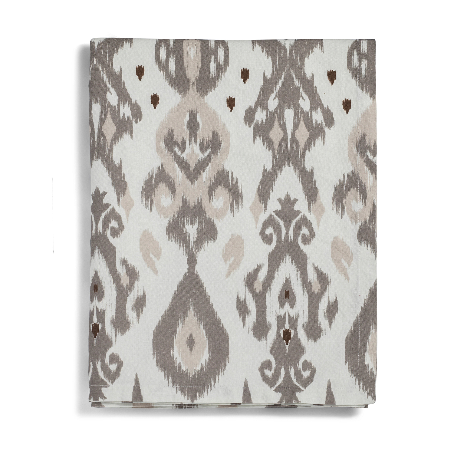 Ikat Mink Linen Tablecloth
