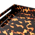 Faux Tortoiseshell Medium Lacquered Serving Tray