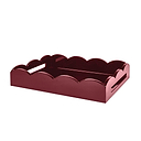 Cherry Medium Lacquered Scallop Serving Tray
