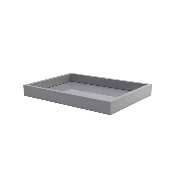 Kleines lackiertes Tablett aus Chiffon in Grau