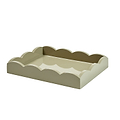 Chiffon Grey Small Lacquered Scalloped Tray