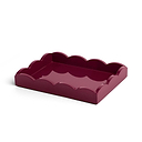 Cherry Small Lacquered Scalloped Tray