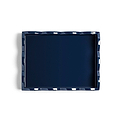 Pale Denim & Navy Lacquered Scallop Small Two-Tone Tray