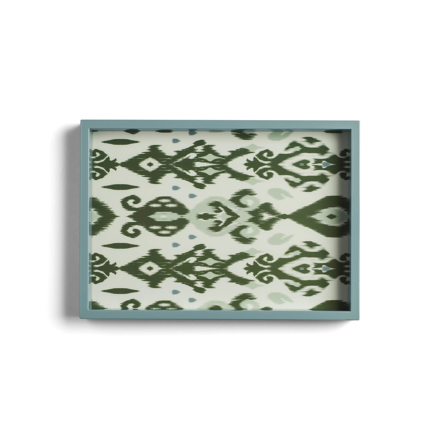 Ikat Small Khaki & Chambray Two-Tone Tray
