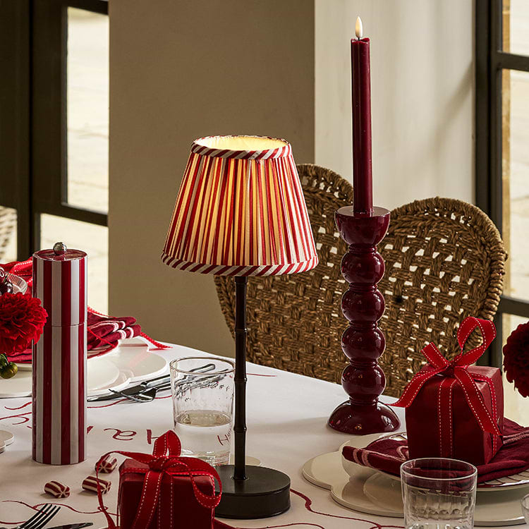 Tall Cherry Bobbin Candlestick - 24cm