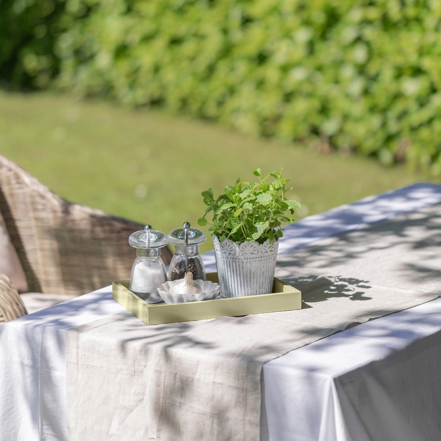 Chiffon Grey Small Lacquered Tray