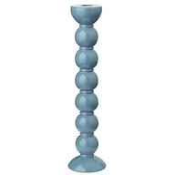 Extra Tall Chambray Blue Bobbin Candlestick - 33cm