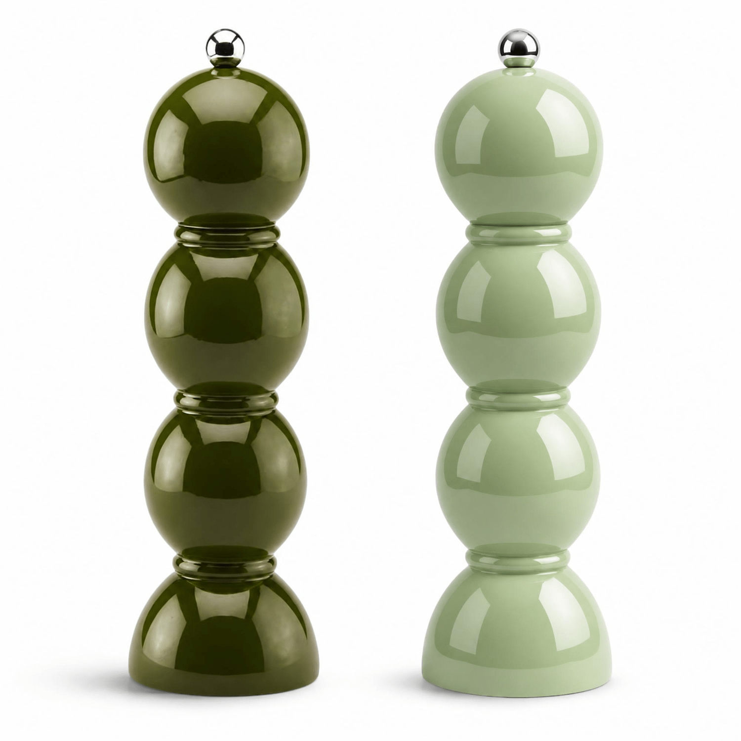 Khaki and Sage Bobbin Salt & Pepper Mill Set