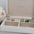 Large White Jewellery Box with Gold