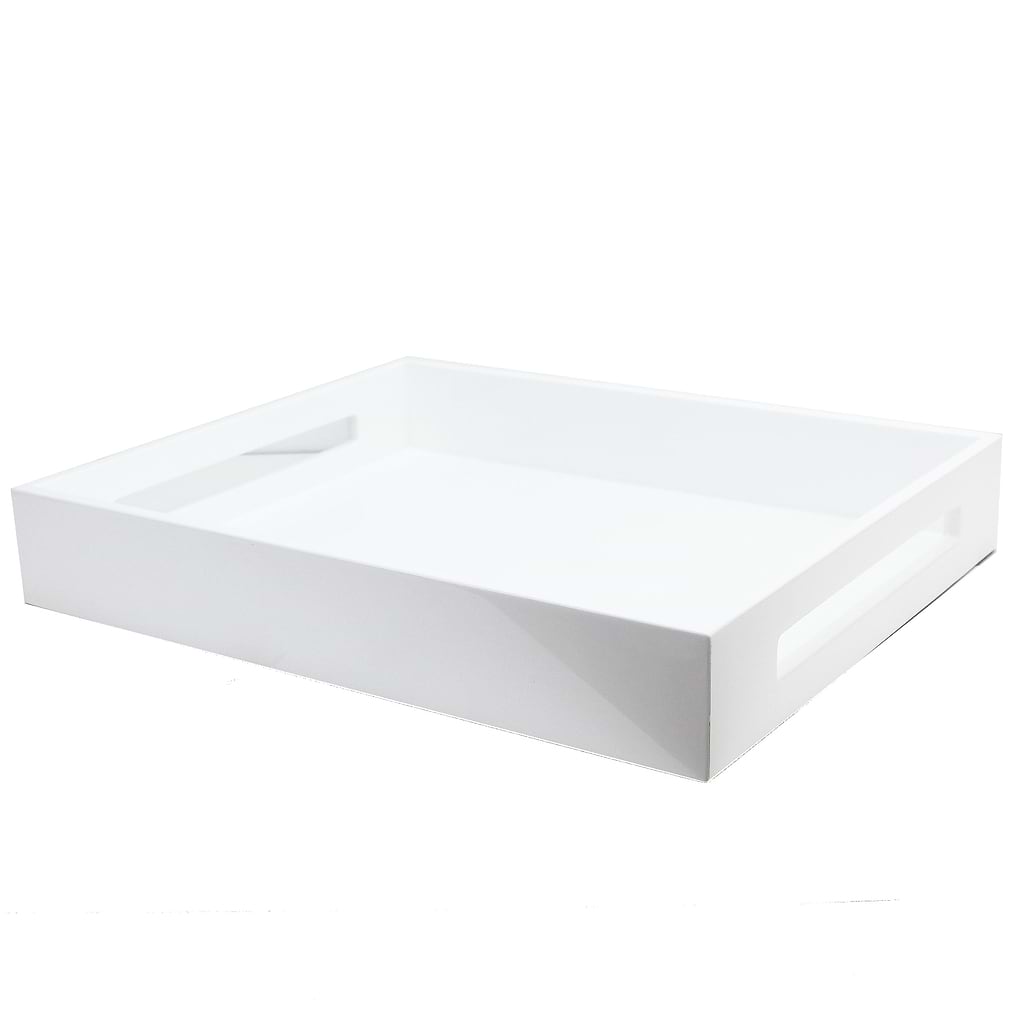 White Medium Lacquered Serving Tray