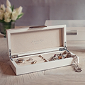 White Lacquer Box With Silver