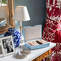 White Enamel & Silver Curve Frame