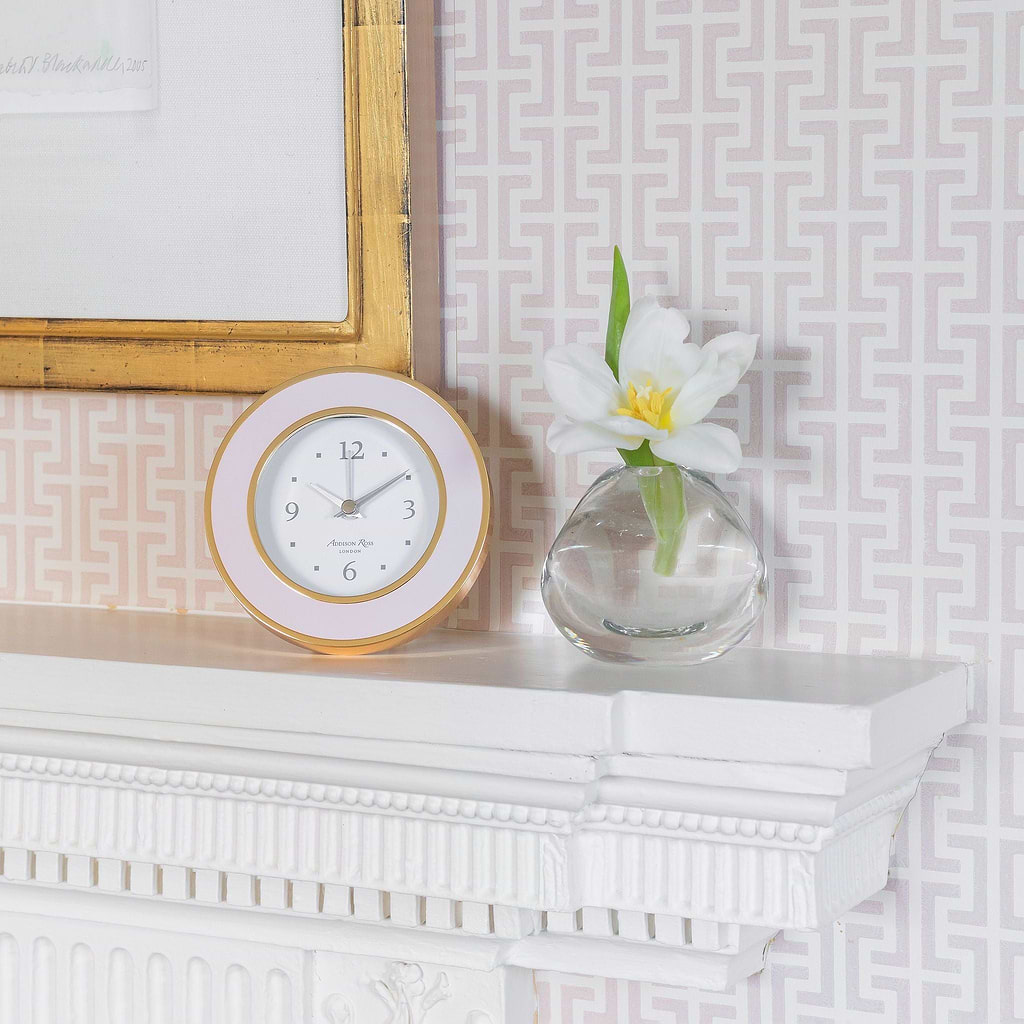 Pastel Pink & Gold Silent Alarm Clock