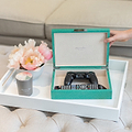 Addison Ross large green shagreen lacquer box with silver