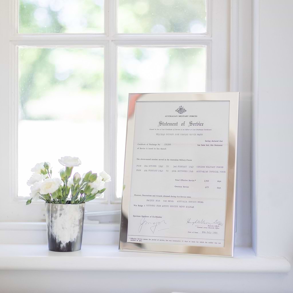 Certificate Silver Frame