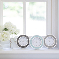 Taupe & Silver Silent Alarm Clock