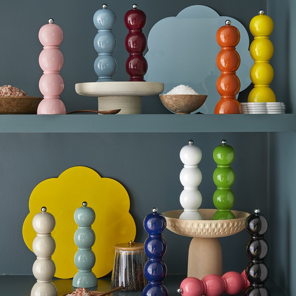 White  Bobbin Salt or Pepper Mill
