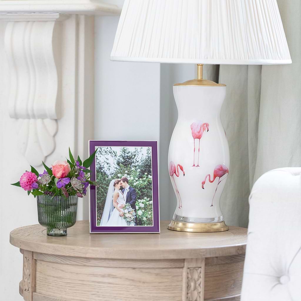 Purple Enamel & Silver Frame