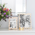 Gold & White Flower Frame