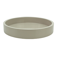Cappuccino Small Straight Sided Round Tray