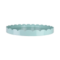 Eau de Nil Round Large Lacquered Scallop Tray