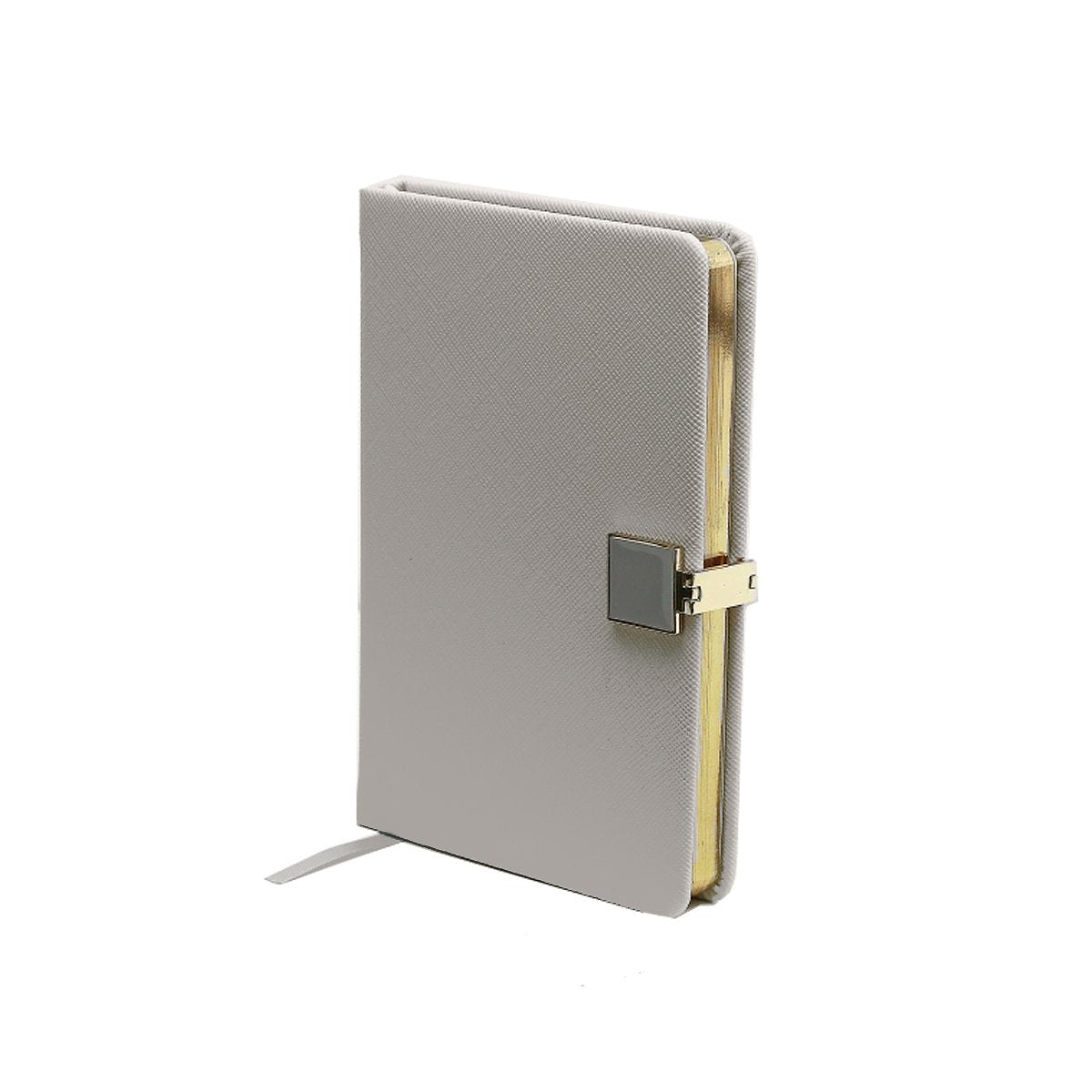 Cahier A6 gris et or