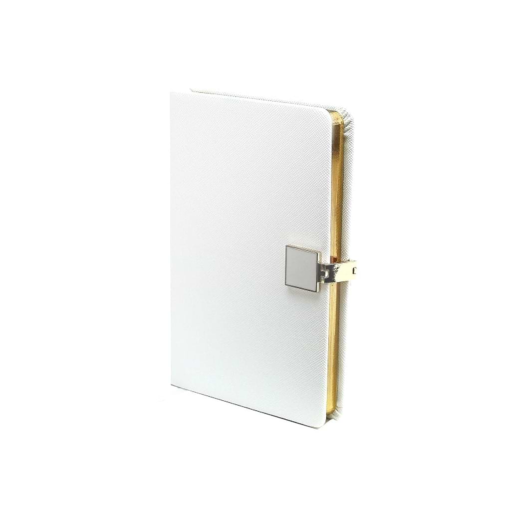 Quadern A6 blanc i or