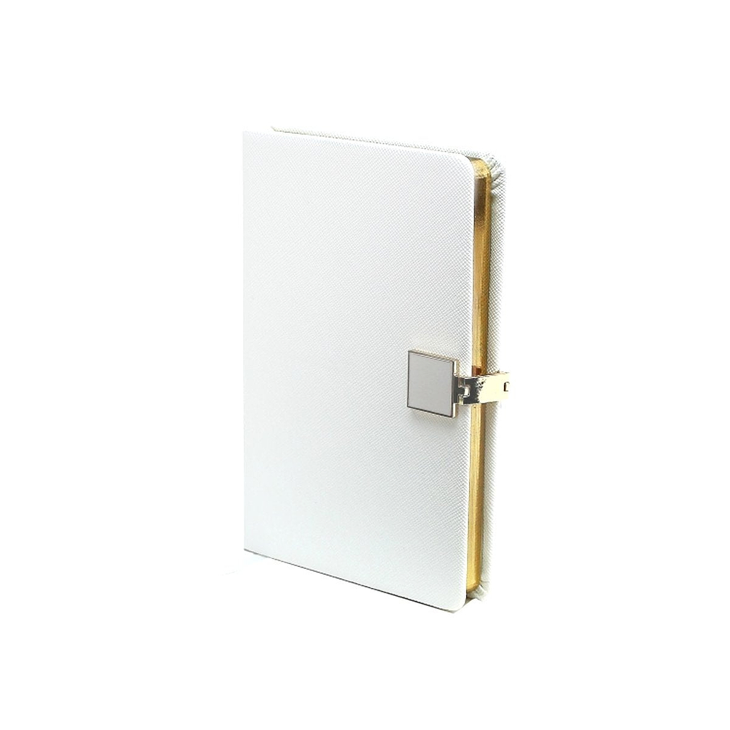 Quadern A6 blanc i or