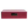 Large Pink Shagreen Watch Box with Silver