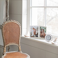 White Enamel & Silver Double Frame