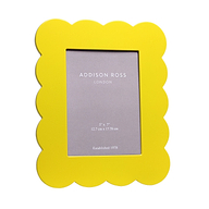 Yellow Scalloped Lacquer Photo Frame